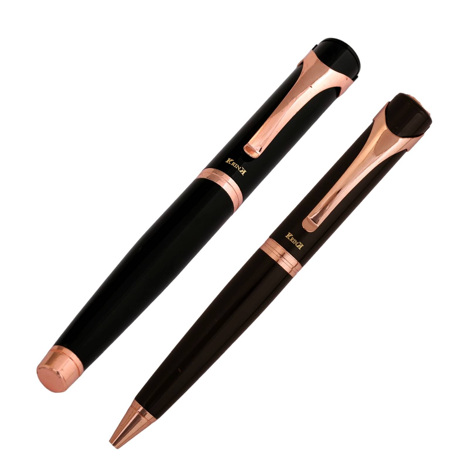     			Krink Metal Pen Fitted with Germany Made Refill Presented in Gift Box Roller Ball Pen(Blue) - Pack of 2