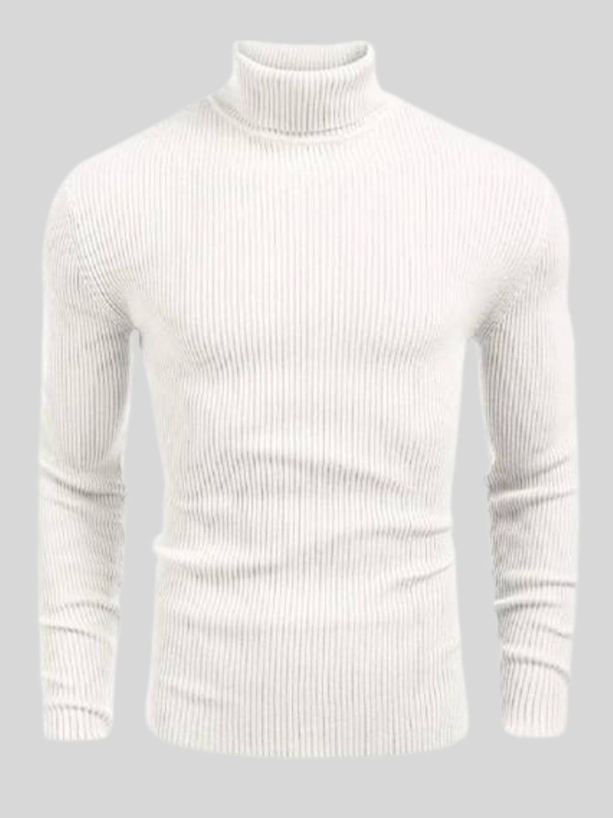     			OLENE Woollen Blend High Neck Men's Full Sleeves Pullover Sweater - White ( Pack of 1 )