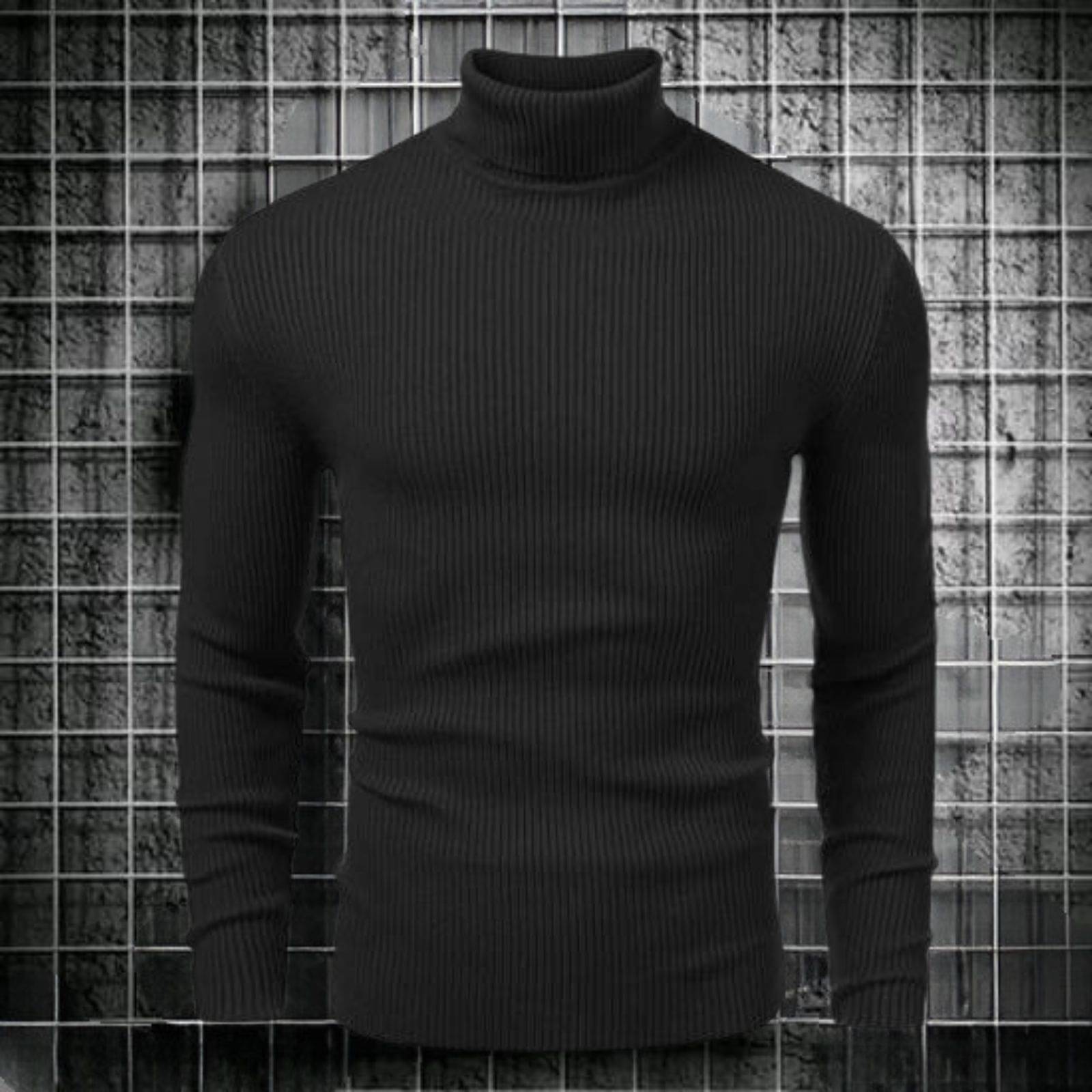 OLENE Woollen Blend High Neck Men's Full Sleeves Pullover Sweater - Black ( Pack of 1 ) OLENE Woollen Blend High Neck Men's Full Sleeves Pullover Sweater - Black ( Pack of 1 )