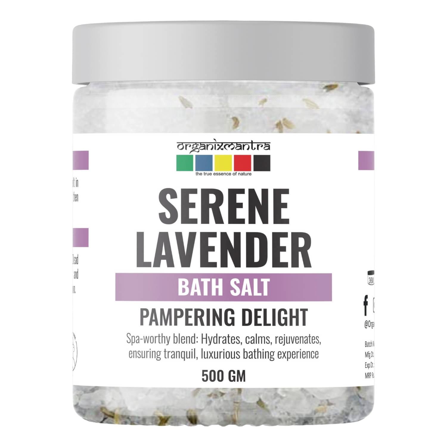 Organix Mantra Crystal Lavender Bath Salt 500 g Organix Mantra Crystal Lavender Bath Salt 500 g
