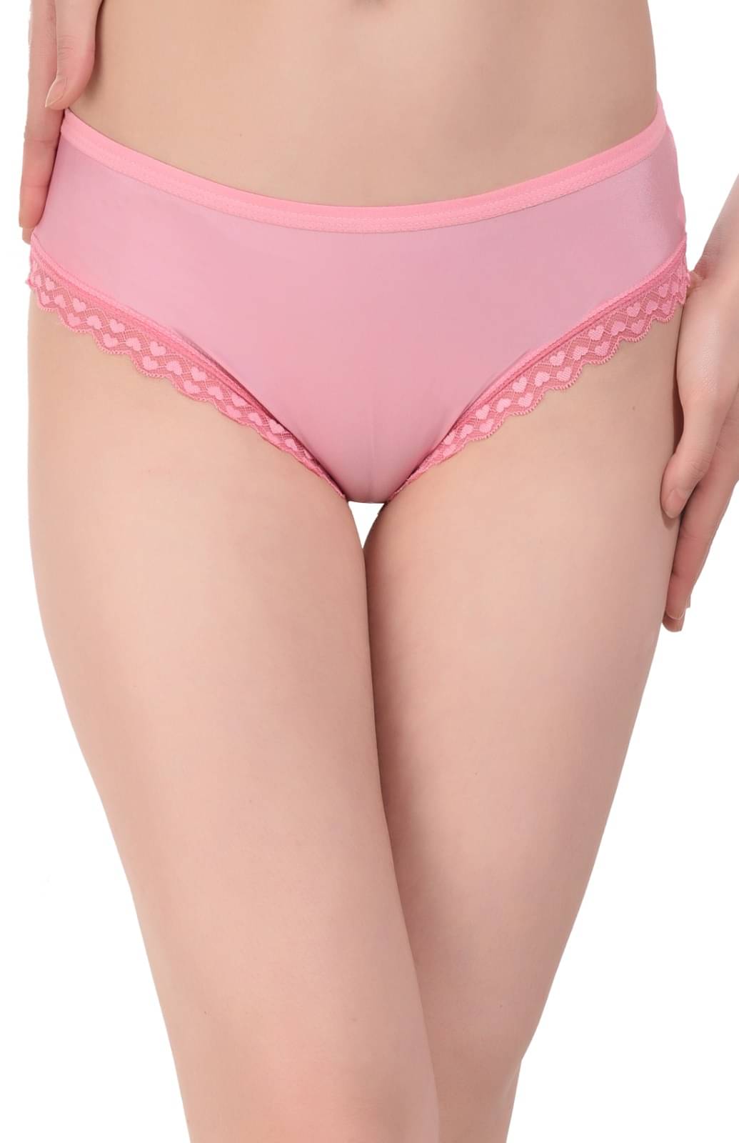 ROKONIC Pack of 1 Nylon Briefs For Women ( Pink )     			ROKONIC Pack of 1 Nylon Briefs For Women ( Pink )