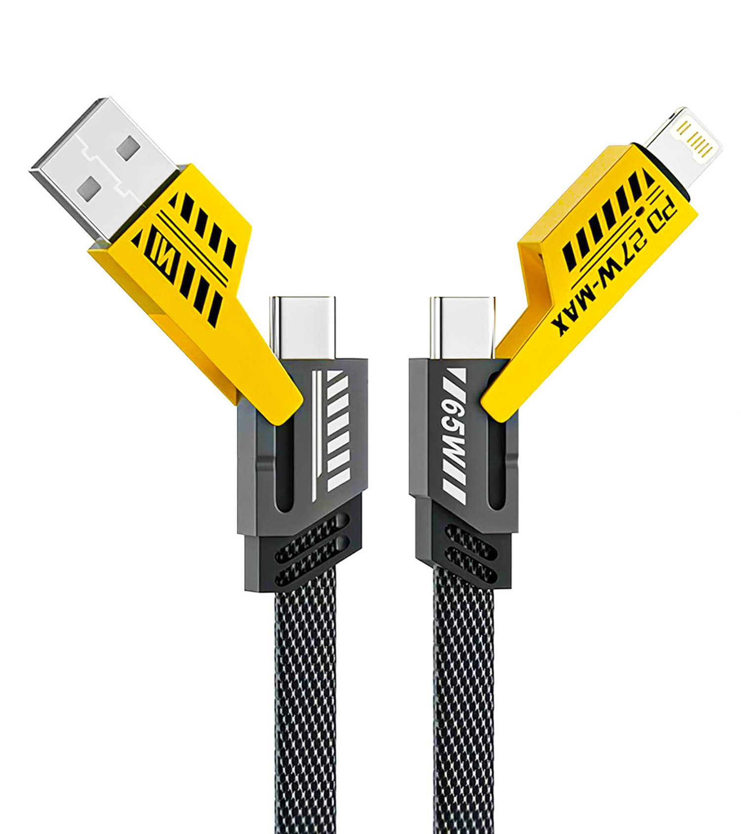     			Retailstore 1.5m Data Cables 8AMP 4_in_1 65W Fast Charging Cable - Assorted