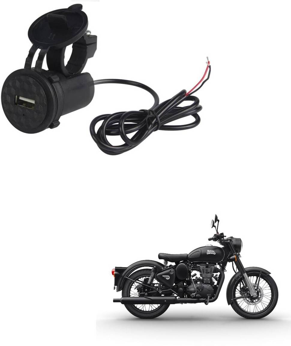     			Royal Enfield Classic 350 Black USB  Bike Charger