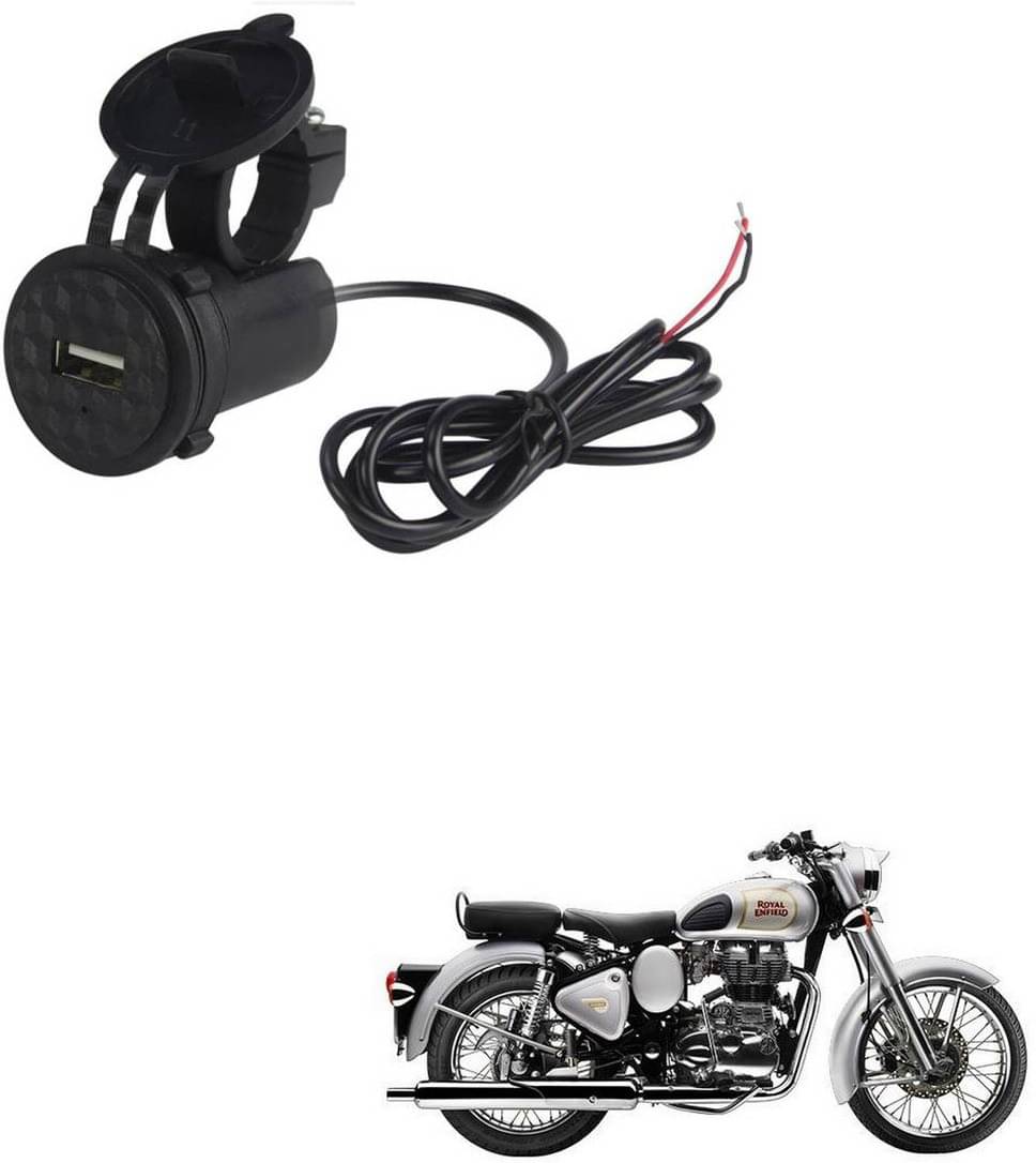     			Royal Enfield Classic Black USB  Bike Charger