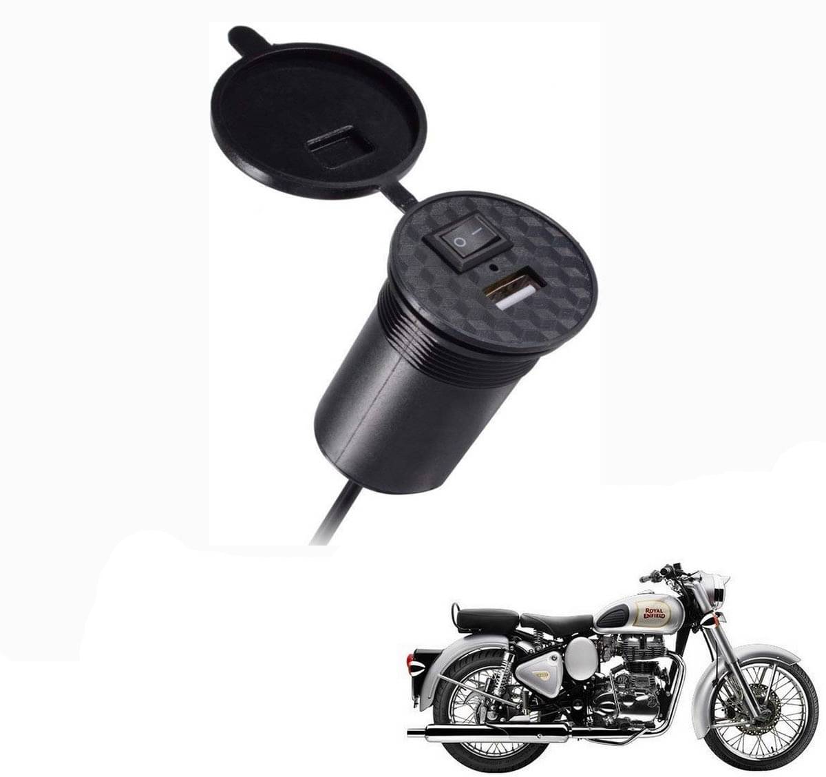     			Royal EnfieldClassic Black USB  Bike Charger