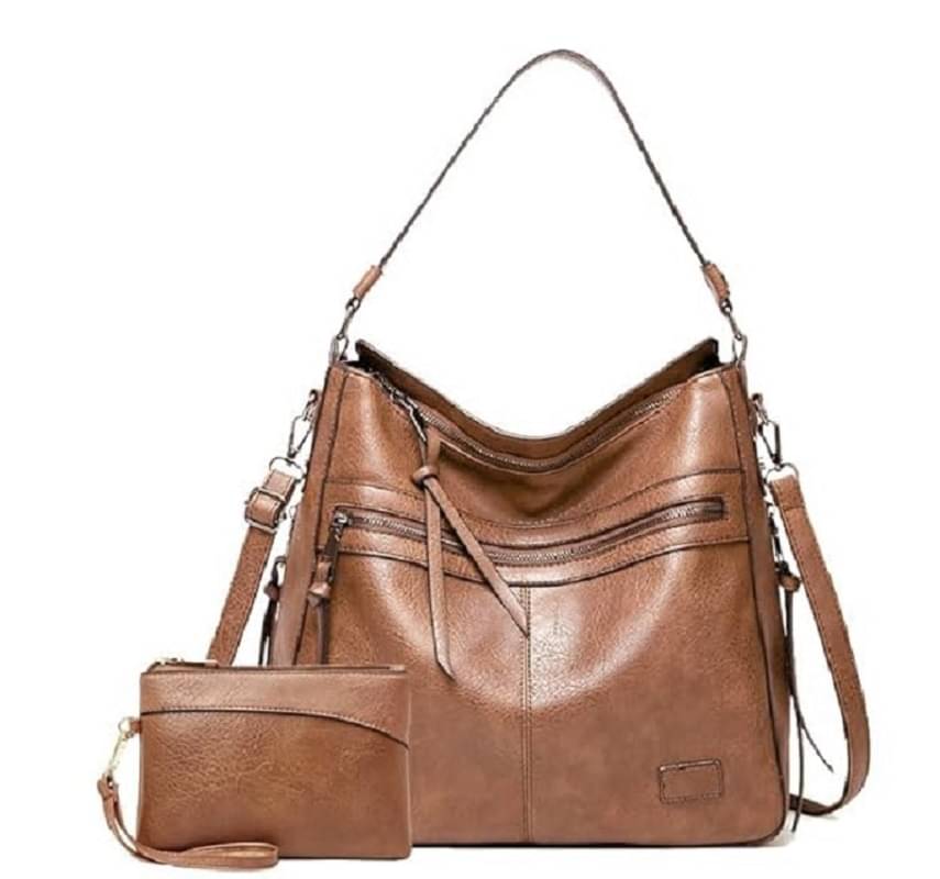     			SAKWOODS Hobo Bag PU Set of 1 ( Rust )