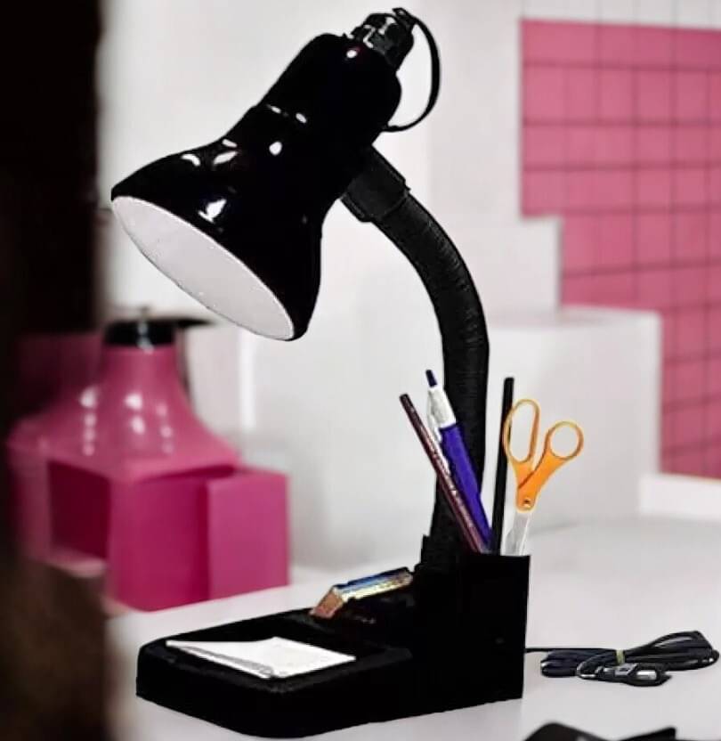     			SPARKWORLD Black Study Table Lamp ( Pack of 1 )