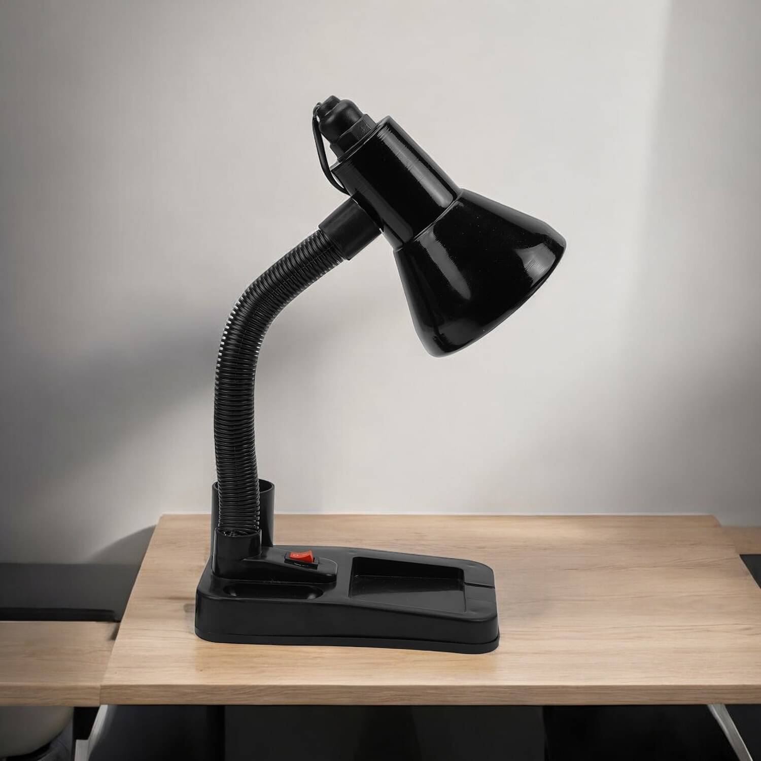     			SPARKWORLD Black Study Table Lamp ( Pack of 1 )