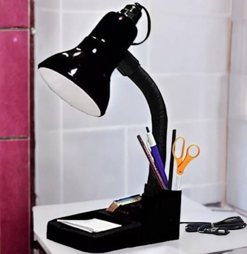     			SPARKWORLD Black Study Table Lamp ( Pack of 1 )