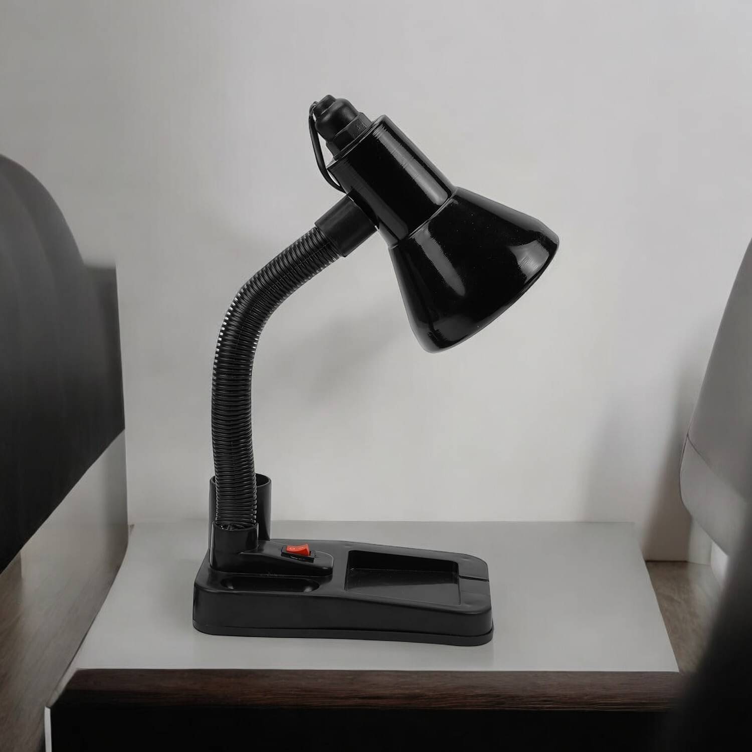    			SPARKWORLD Black Study Table Lamp ( Pack of 1 )