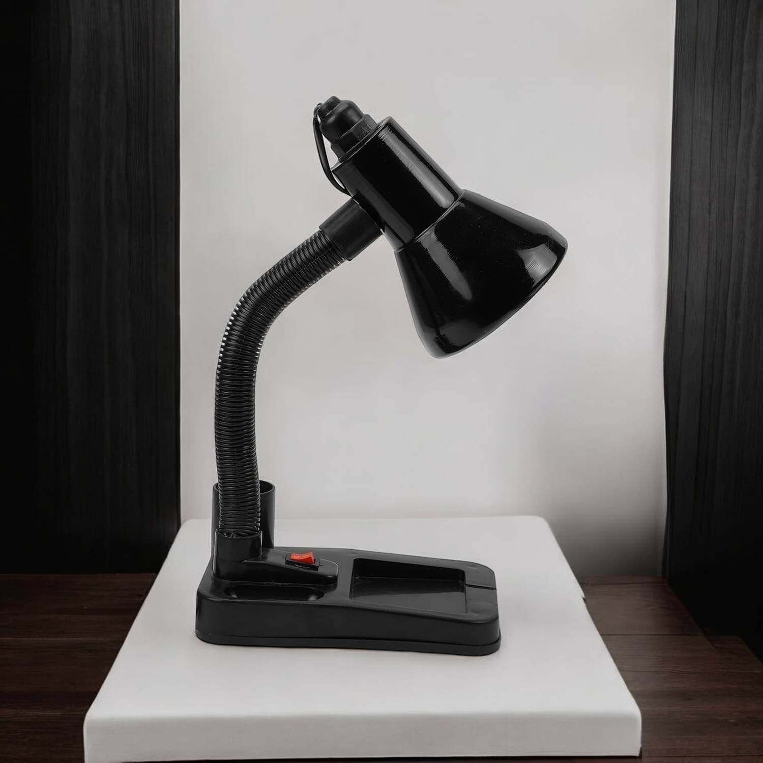     			SPARKWORLD Black Study Table Lamp ( Pack of 1 )