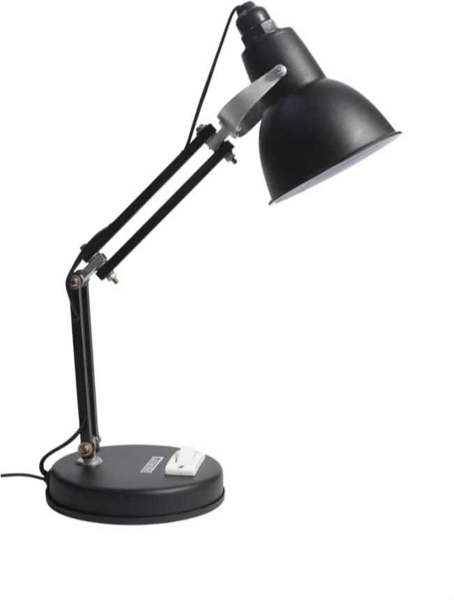     			SPARKWORLD Black Study Table Lamp ( Pack of 1 )