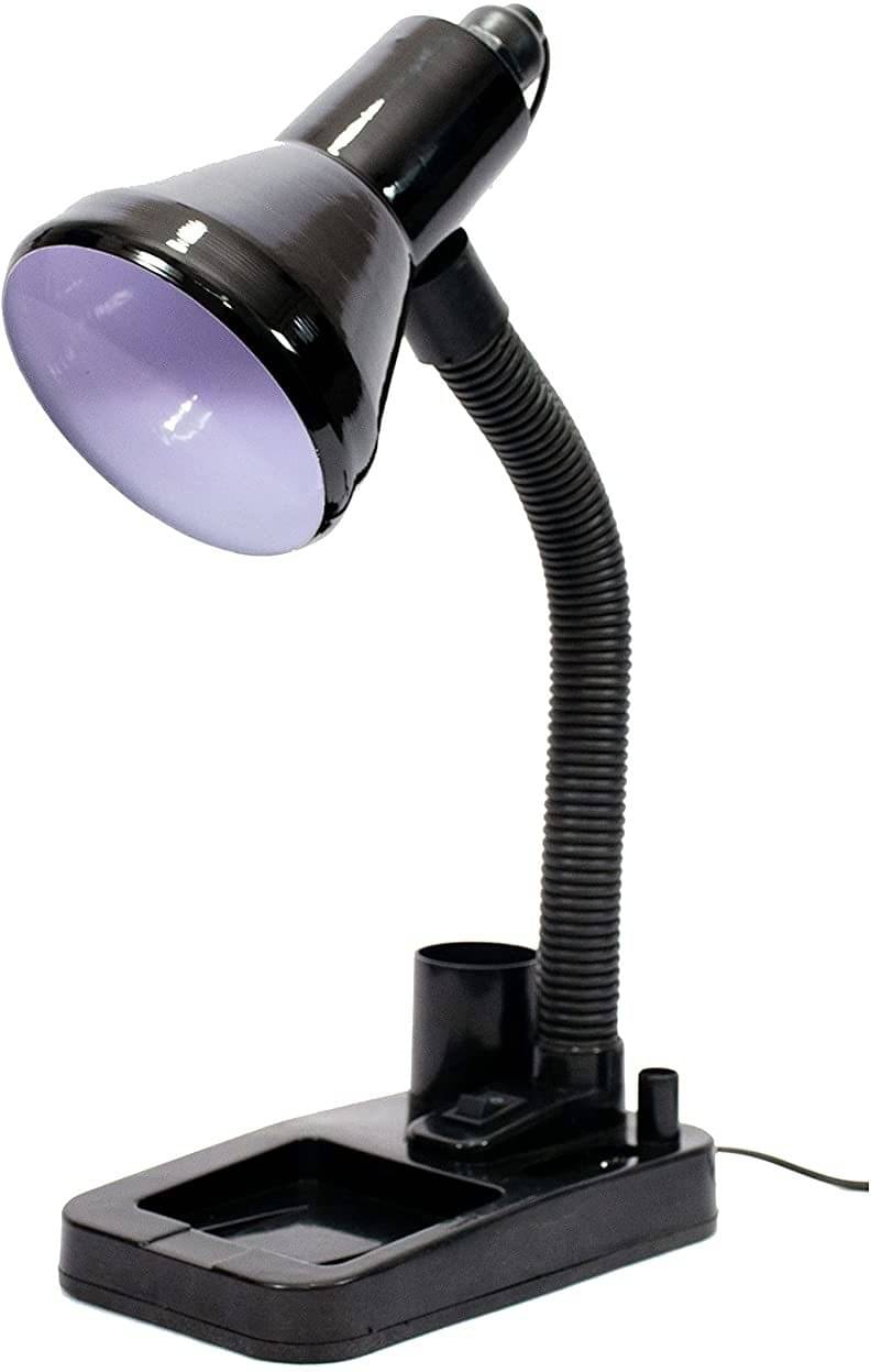     			SPARKWORLD Black Study Table Lamp ( Pack of 1 )