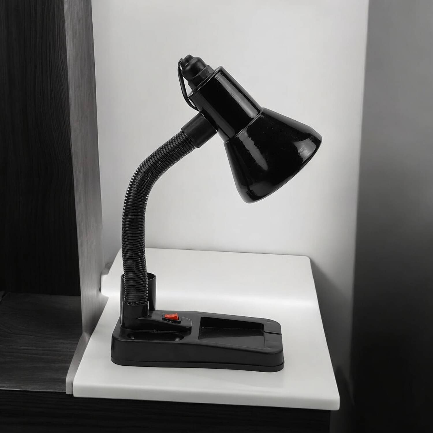     			SPARKWORLD Black Study Table Lamp ( Pack of 1 )