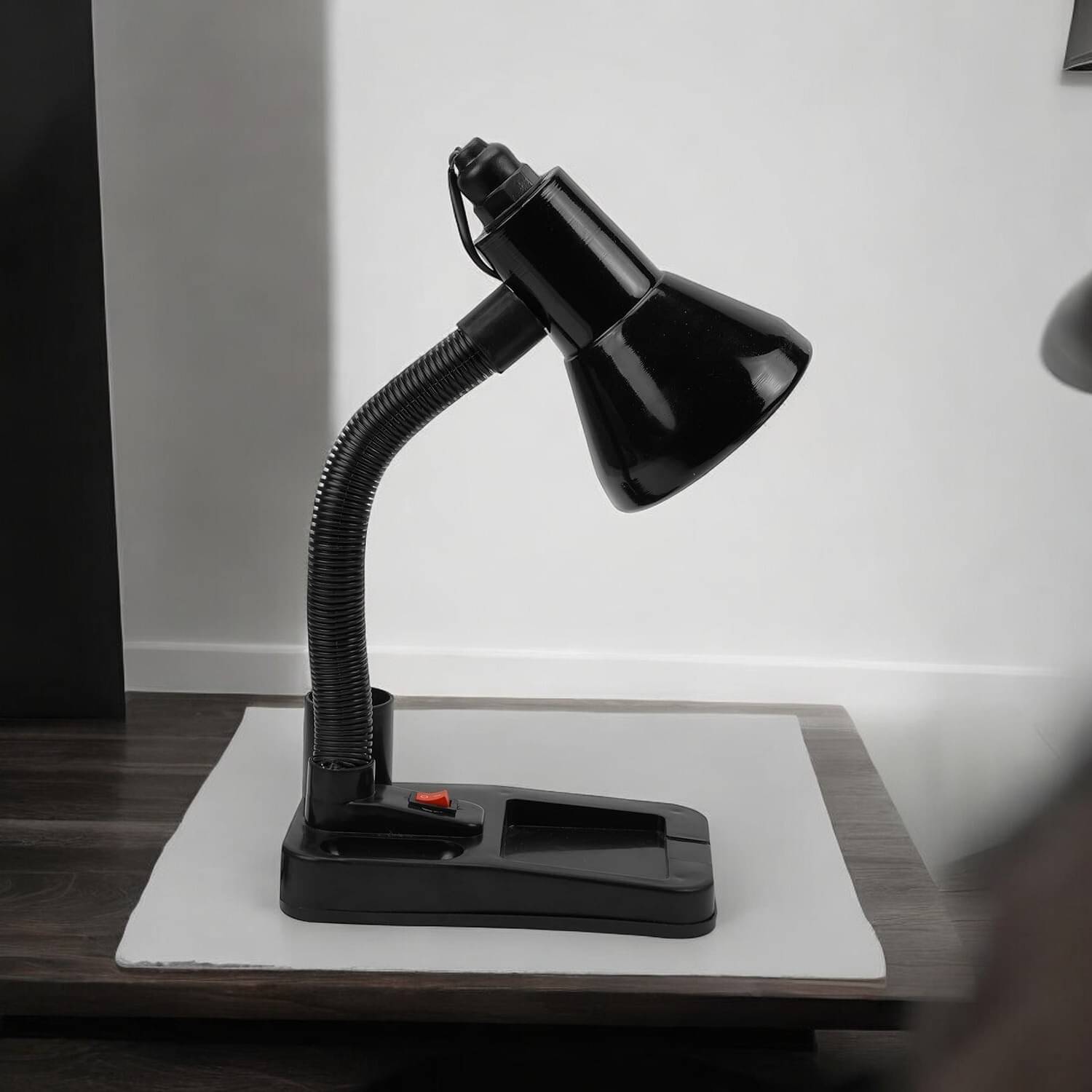     			SPARKWORLD Black Study Table Lamp ( Pack of 1 )
