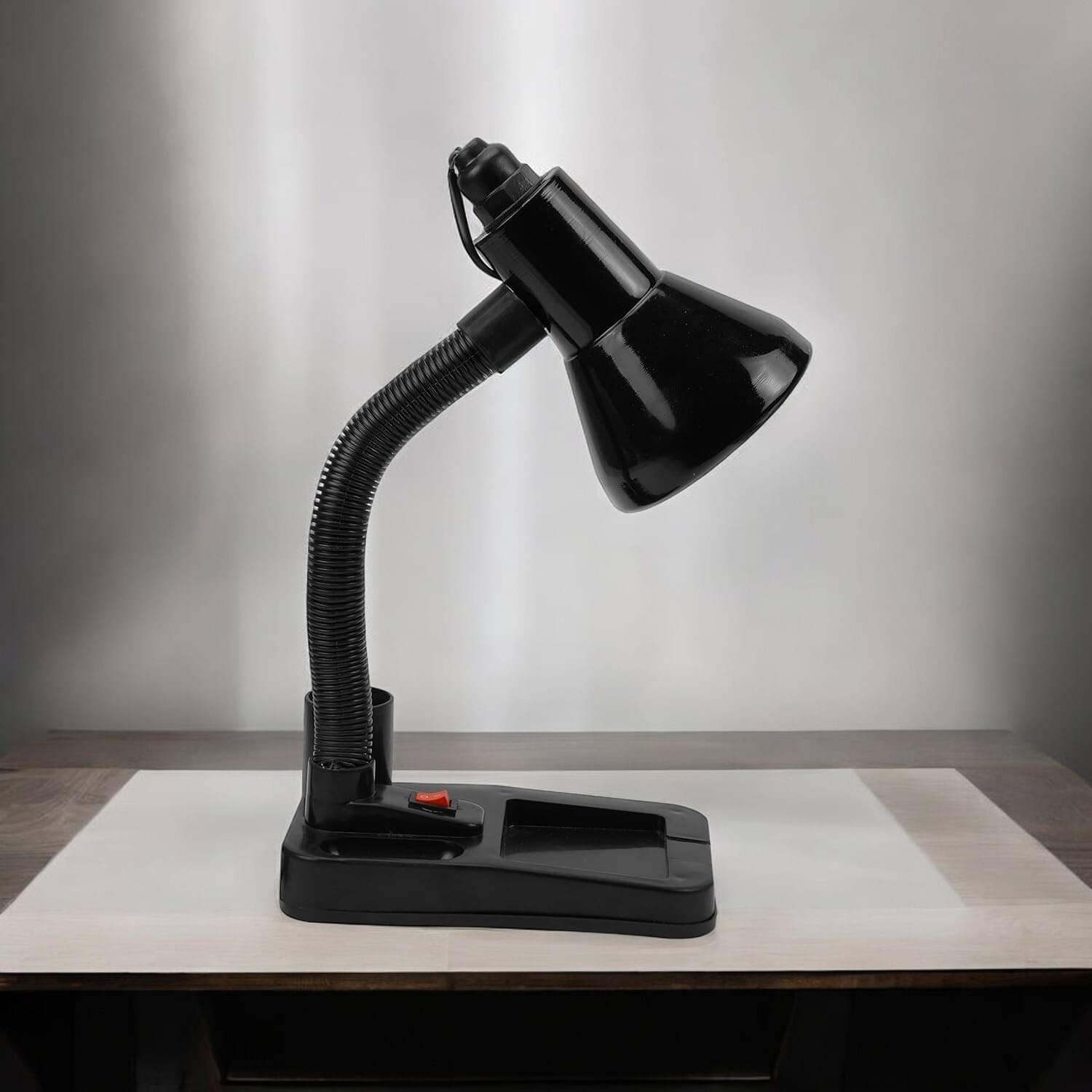     			SPARKWORLD Black Study Table Lamp ( Pack of 1 )