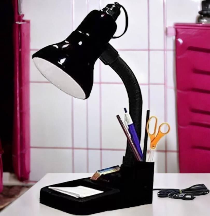     			SPARKWORLD Black Study Table Lamp ( Pack of 1 )