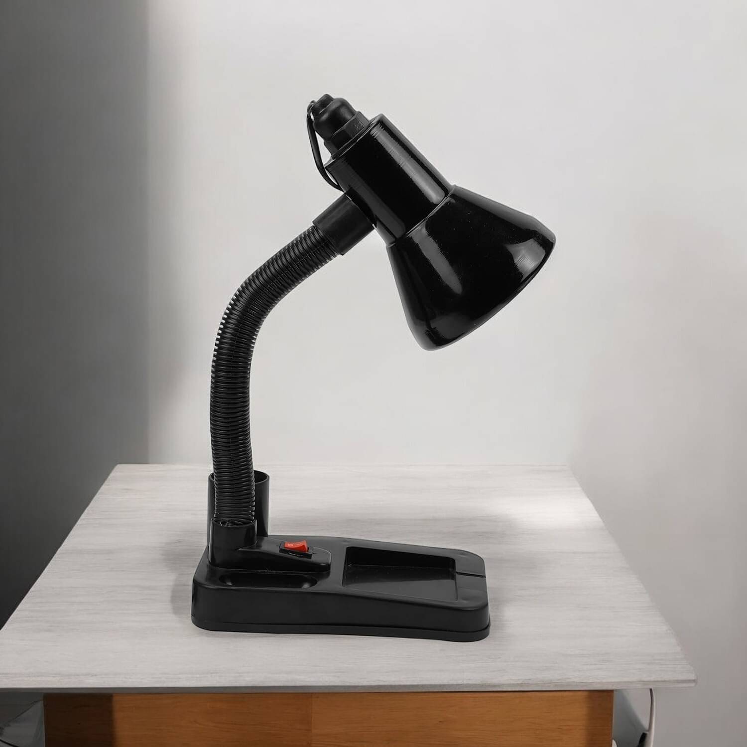     			SPARKWORLD Black Study Table Lamp ( Pack of 1 )