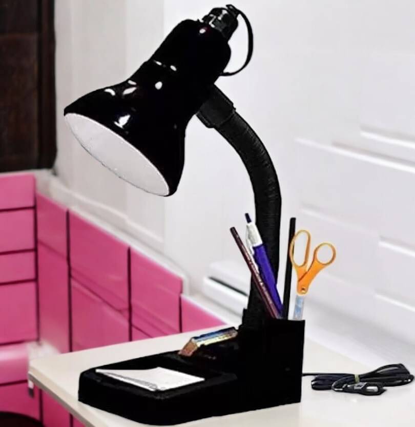     			SPARKWORLD Black Study Table Lamp ( Pack of 1 )