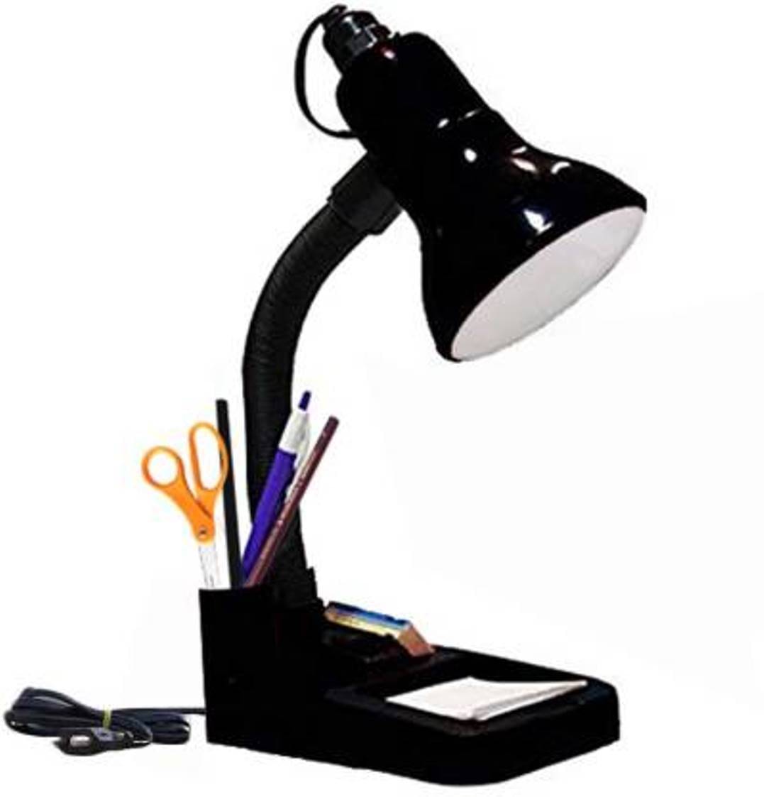     			SPARKWORLD Black Study Table Lamp ( Pack of 1 )