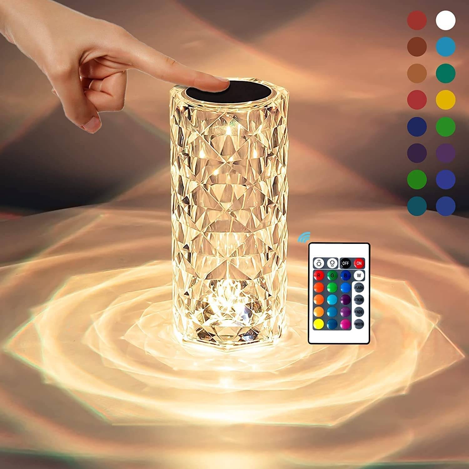     			SPARKWORLD Multicolor Bedside Table Lamp ( Pack of 1 )