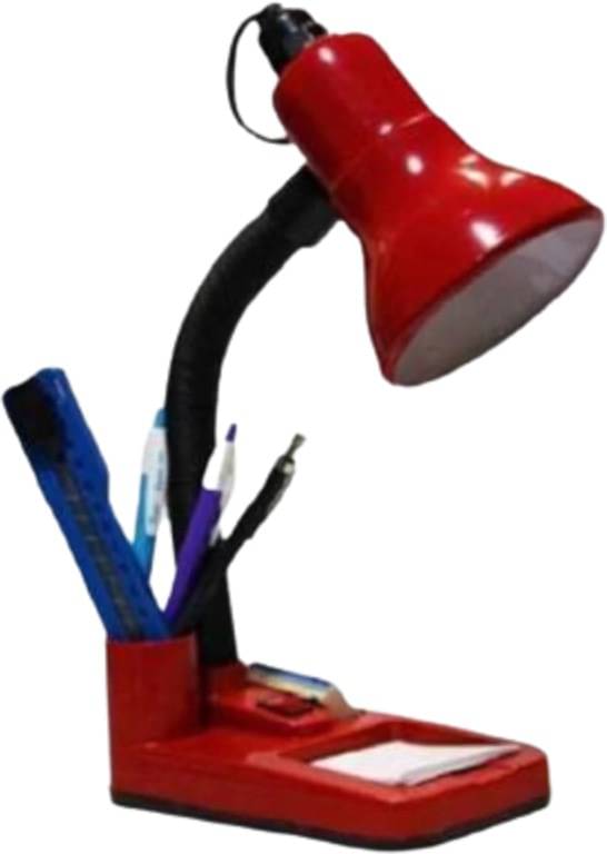     			SPARKWORLD Red Study Table Lamp ( Pack of 1 )
