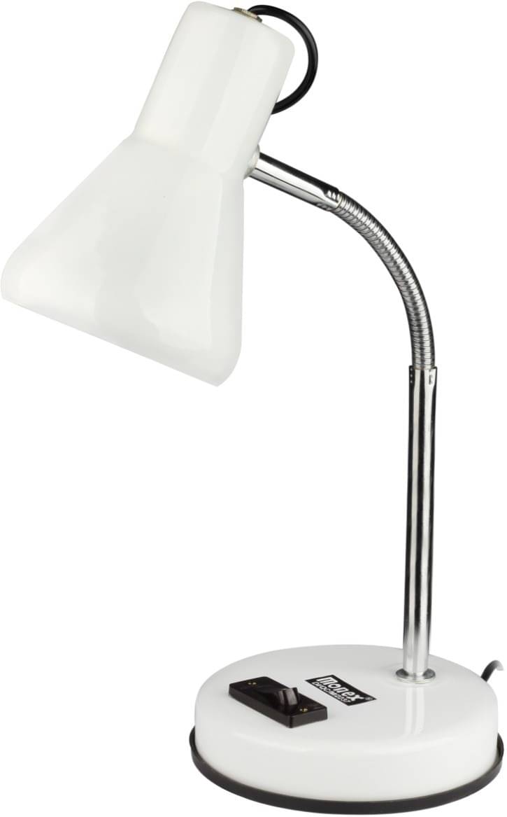     			SPARKWORLD White Study Table Lamp ( Pack of 1 )
