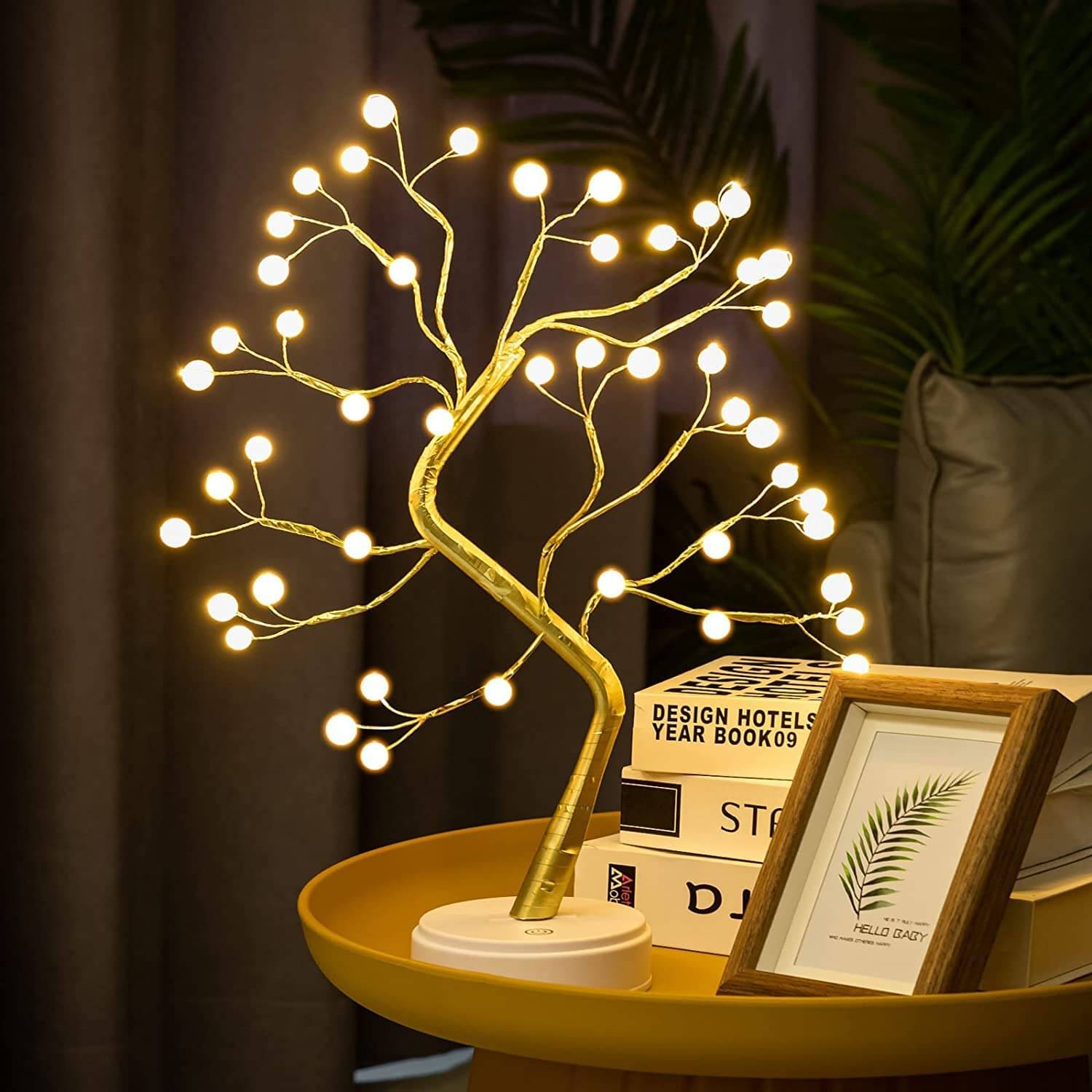     			SPARKWORLD Yellow Decorative Table Lamp ( Pack of 1 )