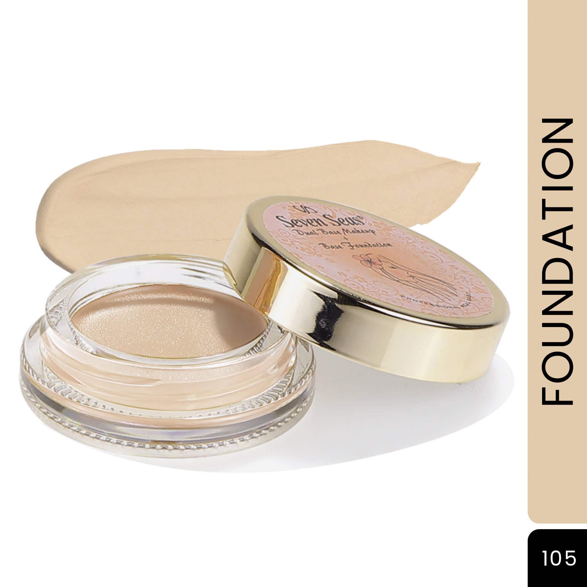 Seven Seas Natural Cream For All Skin Types Skin Medium Foundation Pack of 1