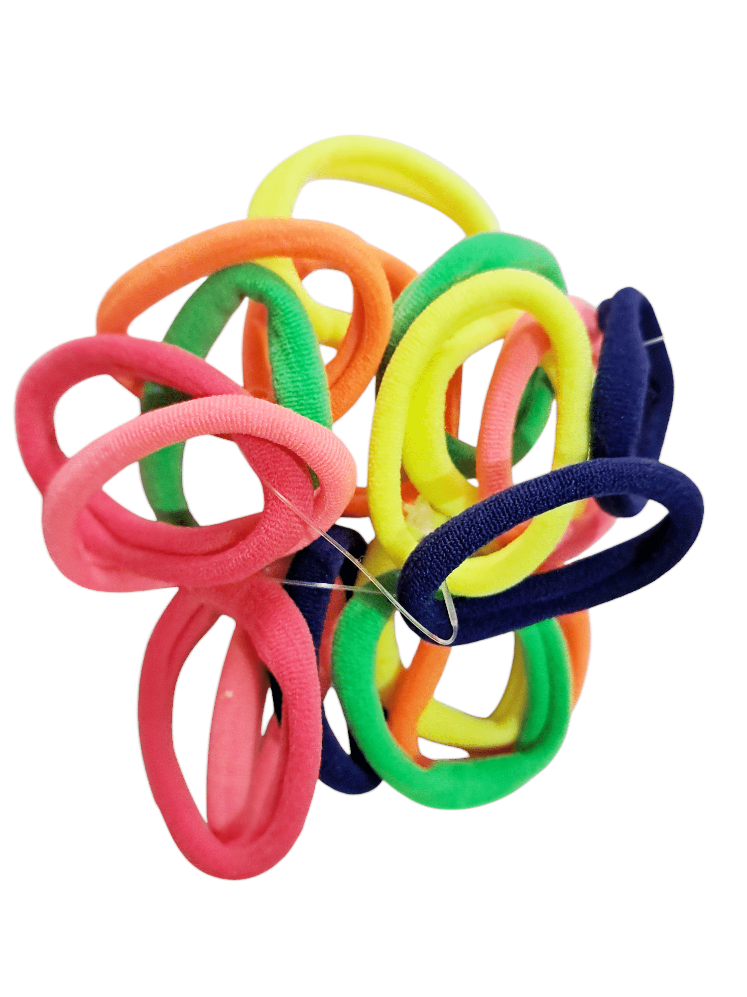     			Small Size Hair Elastic Rubber Bands for Girls red pack of 16