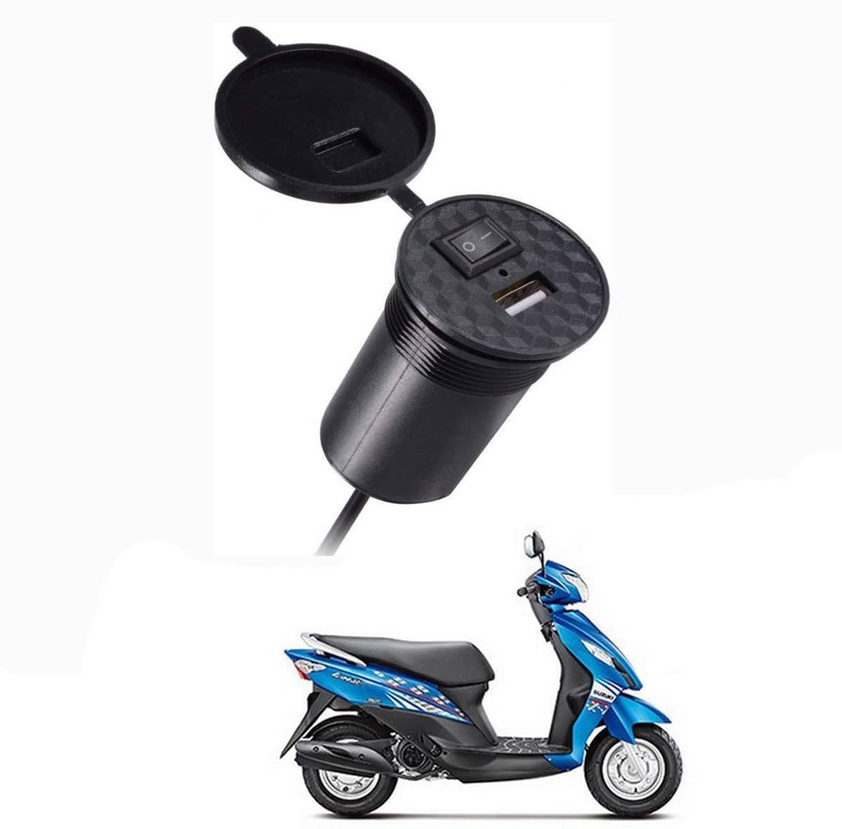 SuzukiLets Black USB  Bike Charger