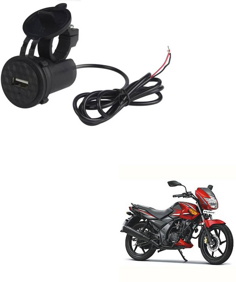 TVS All Bike Model Black USB  Bike Charger