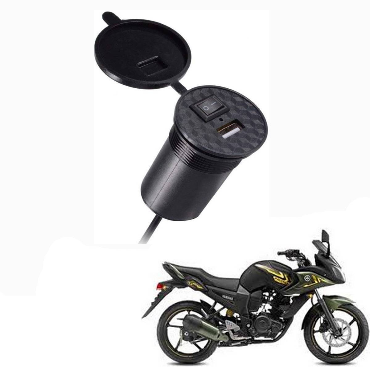     			TVSFazer Black USB  Bike Charger
