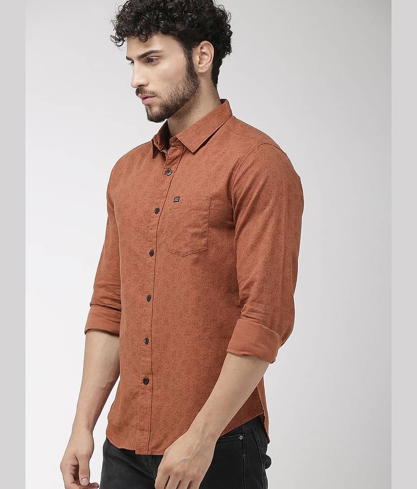 The Indian Garage Co Men Blue Slim Fit Printed Casual Shirt