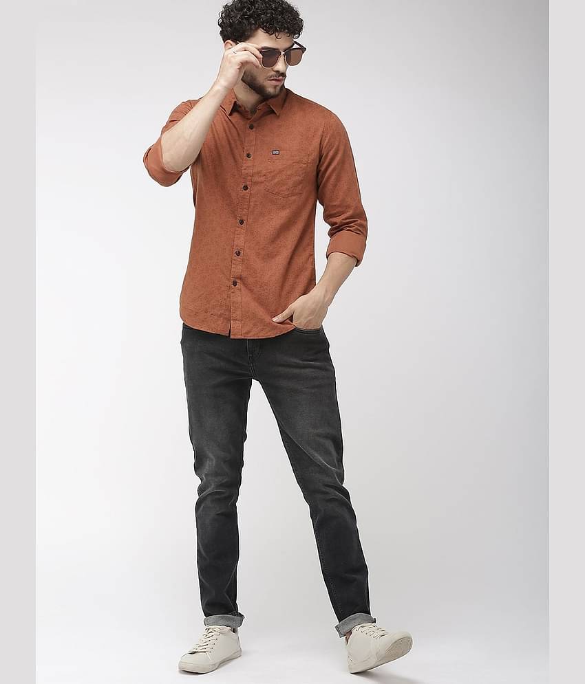 The Indian Garage Co Men Blue Slim Fit Printed Casual Shirt