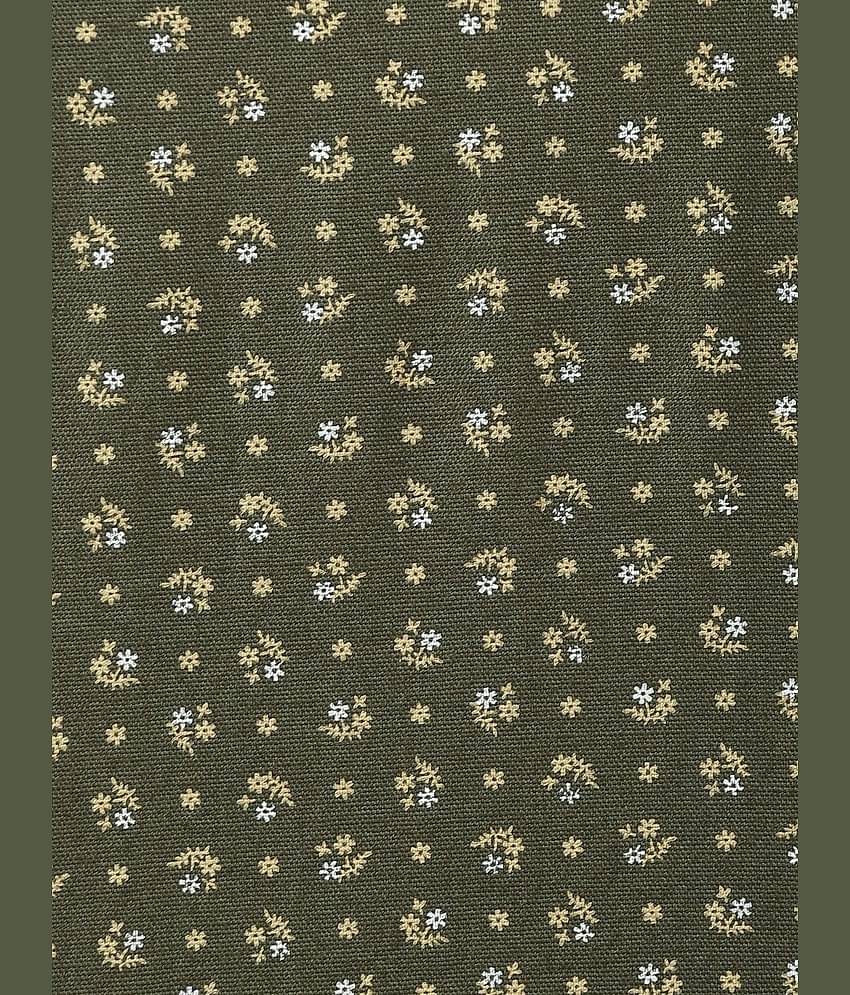 The Indian Garage Co Men Olive Green & Beige Regular Fit Printed Casual Shirt