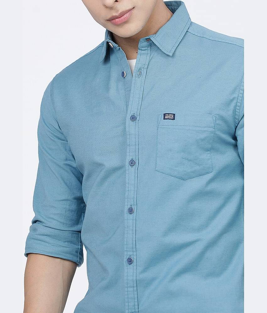 The Indian Garage Co Men Teal Blue Casual Shirt