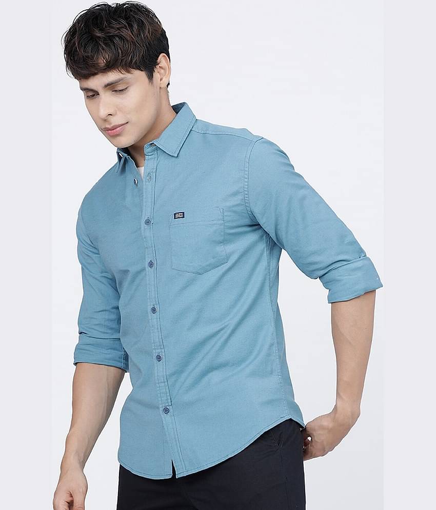 The Indian Garage Co Men Teal Blue Casual Shirt