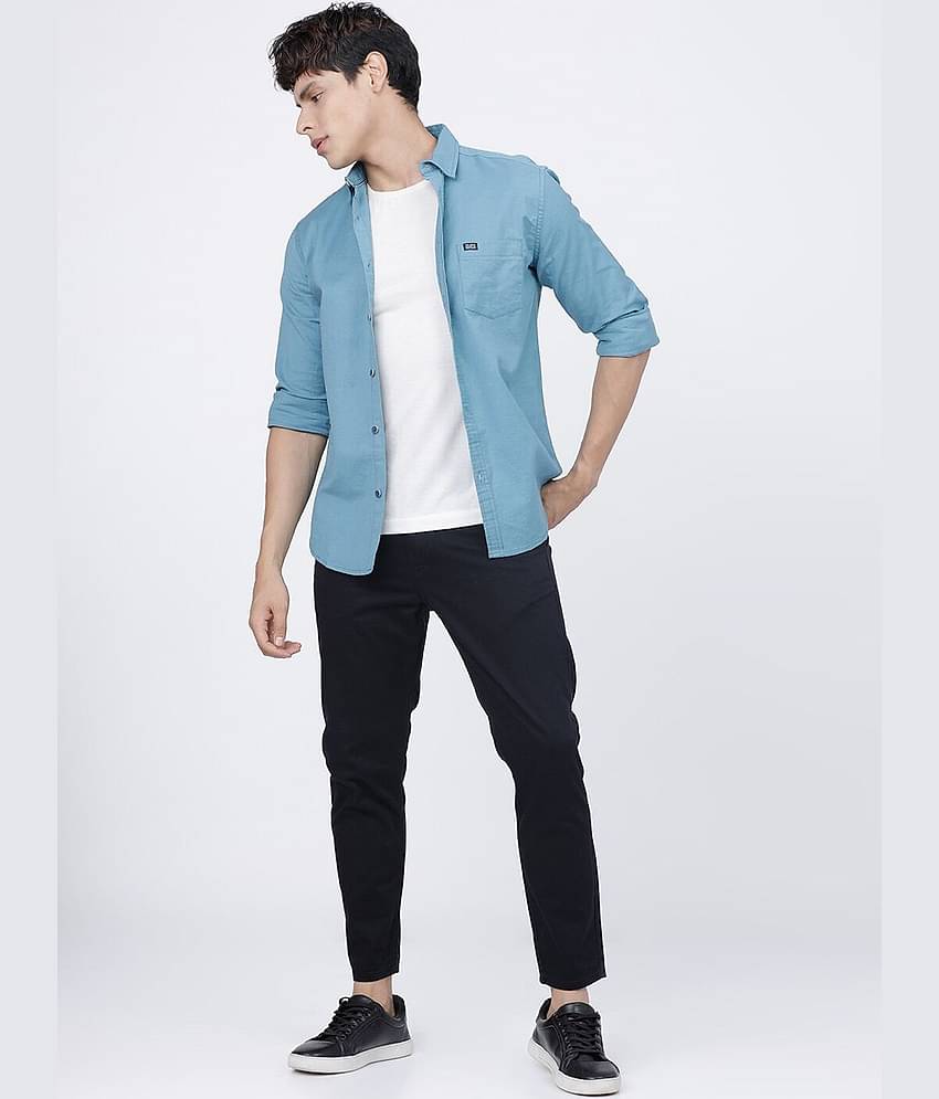 The Indian Garage Co Men Teal Blue Casual Shirt