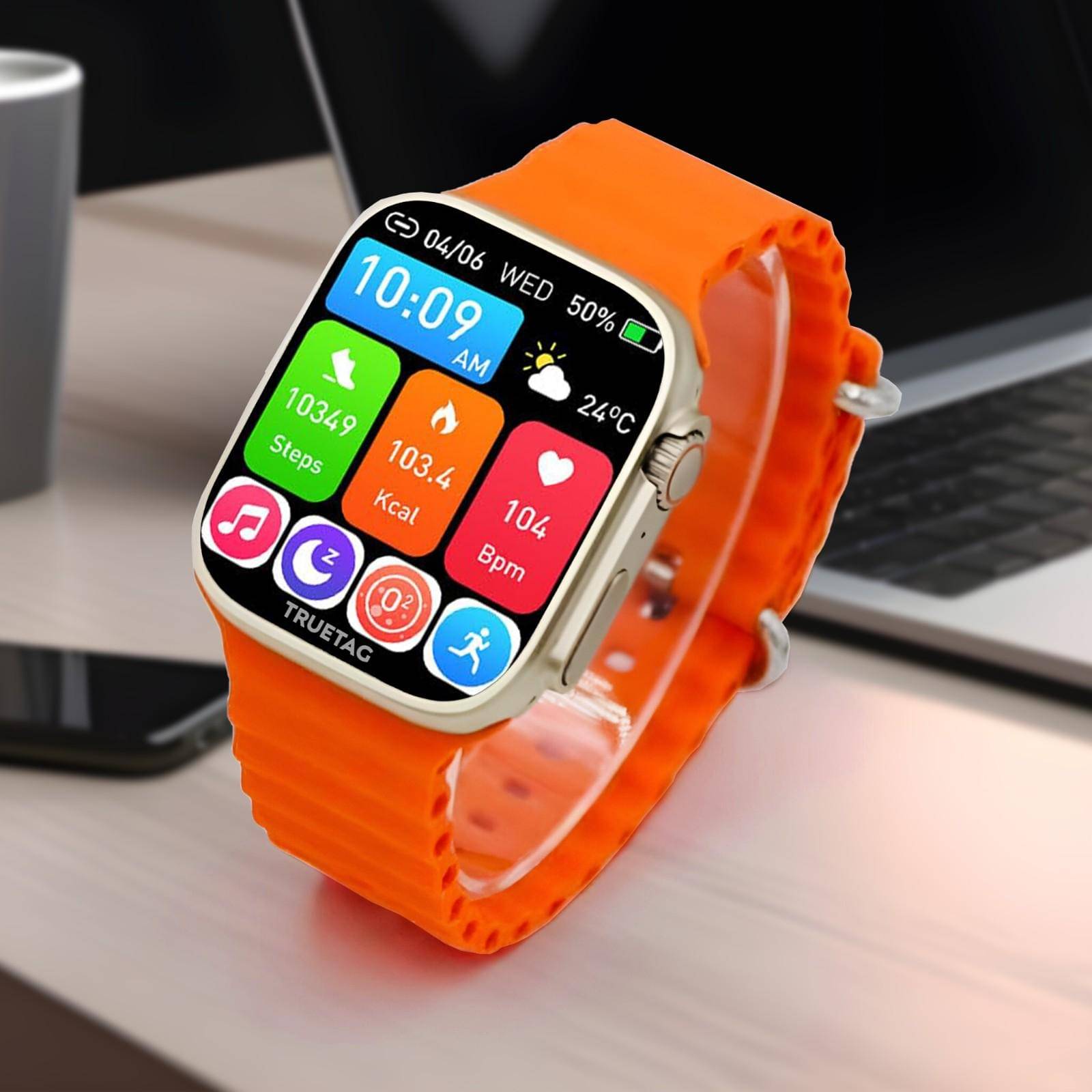     			Truetag Smartwatch Orange Smart Watch