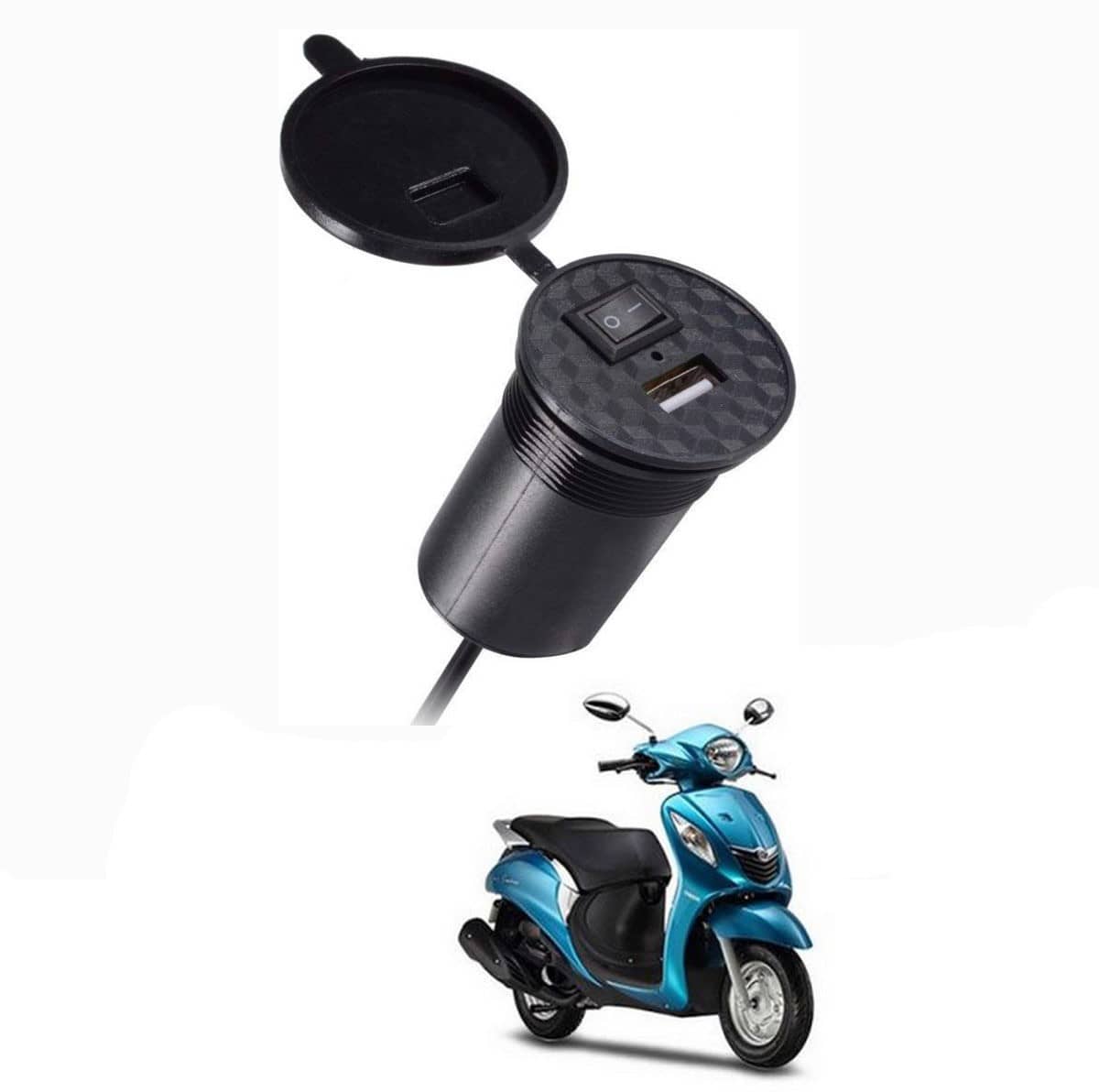 YamahaFascino Black USB  Bike Charger