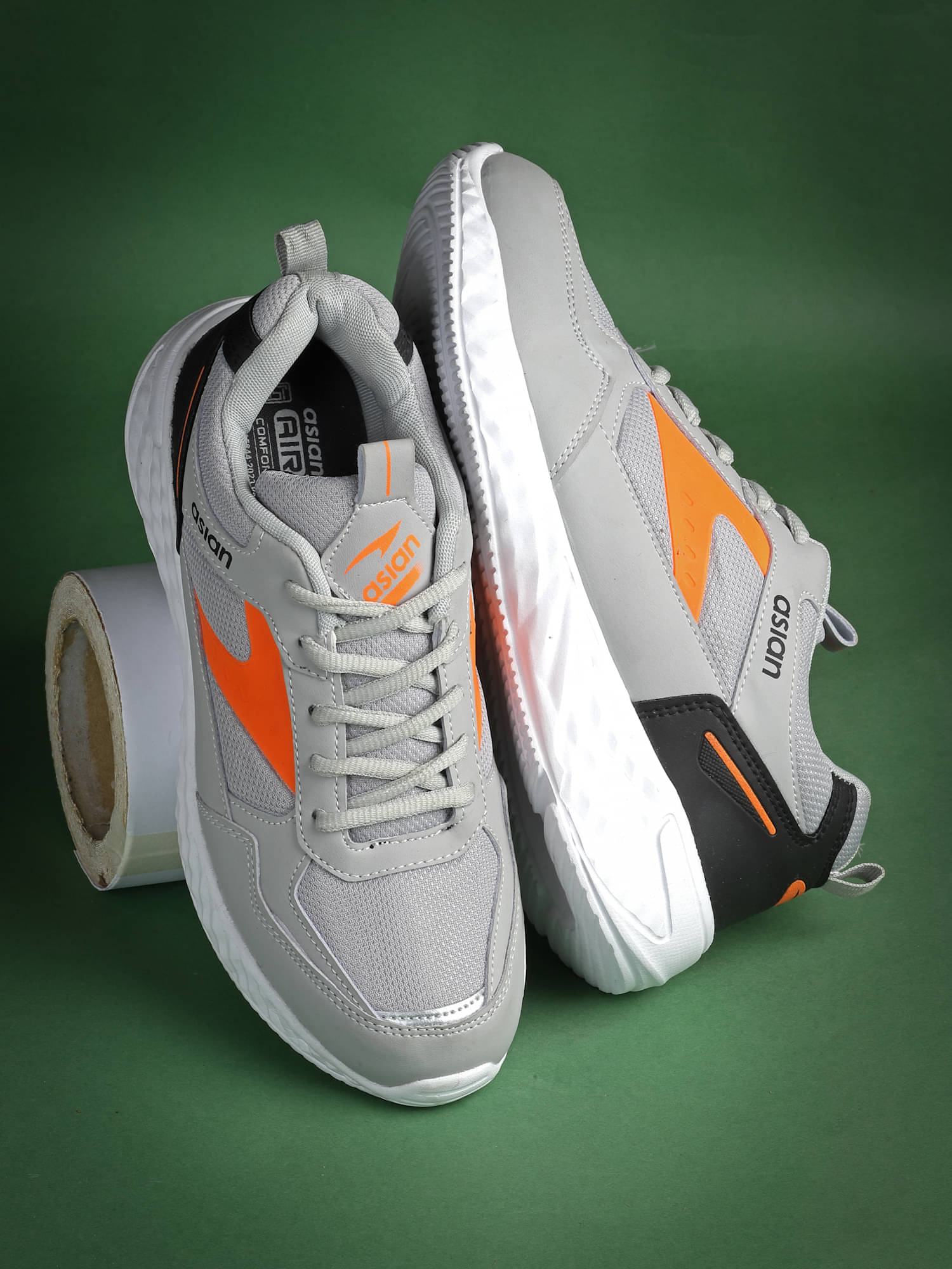 ASIAN TOOFAN-05 Light Grey Men's Sports Running Shoes     			ASIAN TOOFAN-05 Light Grey Men's Sports Running Shoes