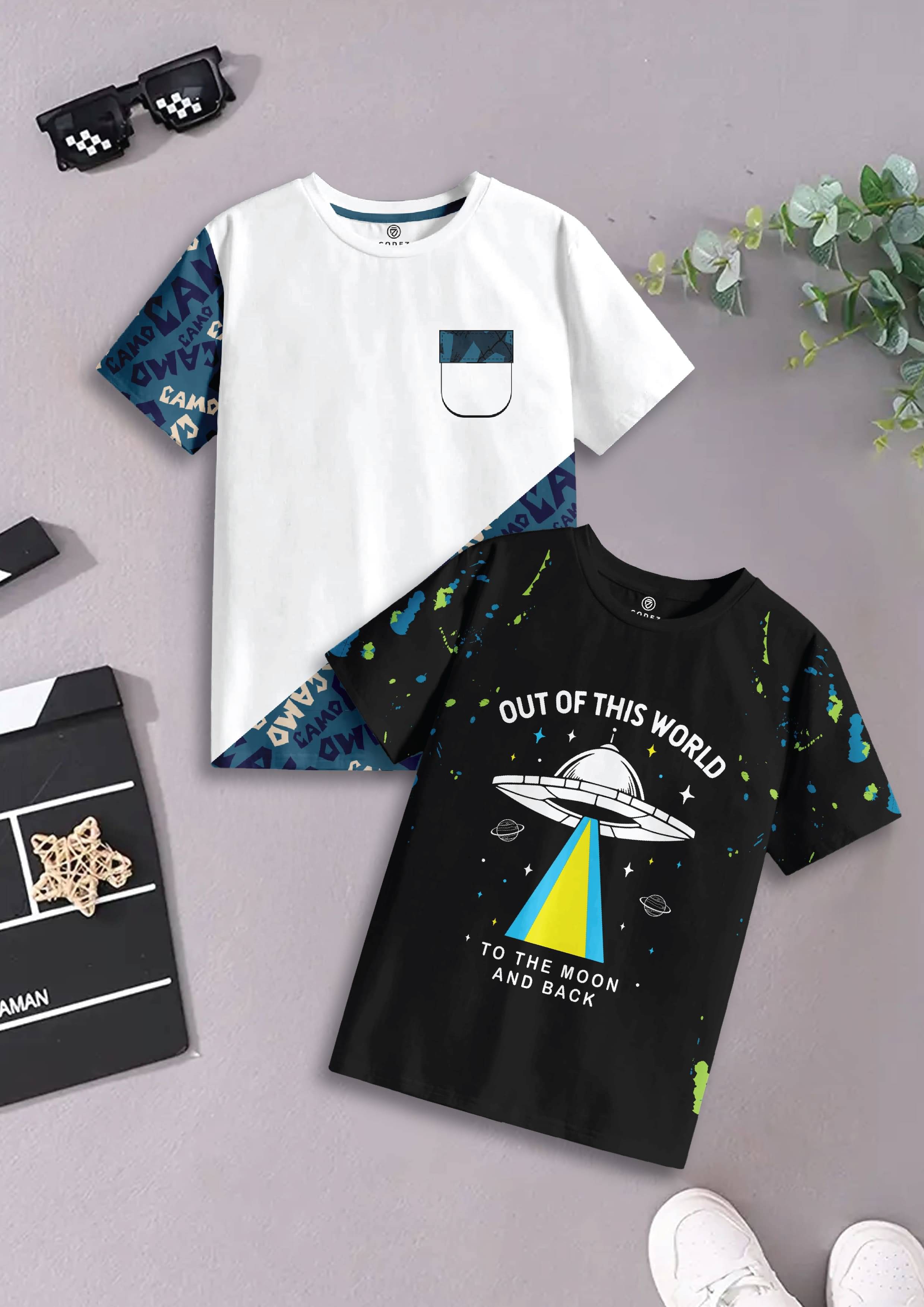     			CODEZ Pack of 1 Boys Cotton T-Shirt ( Multicolor 9 )