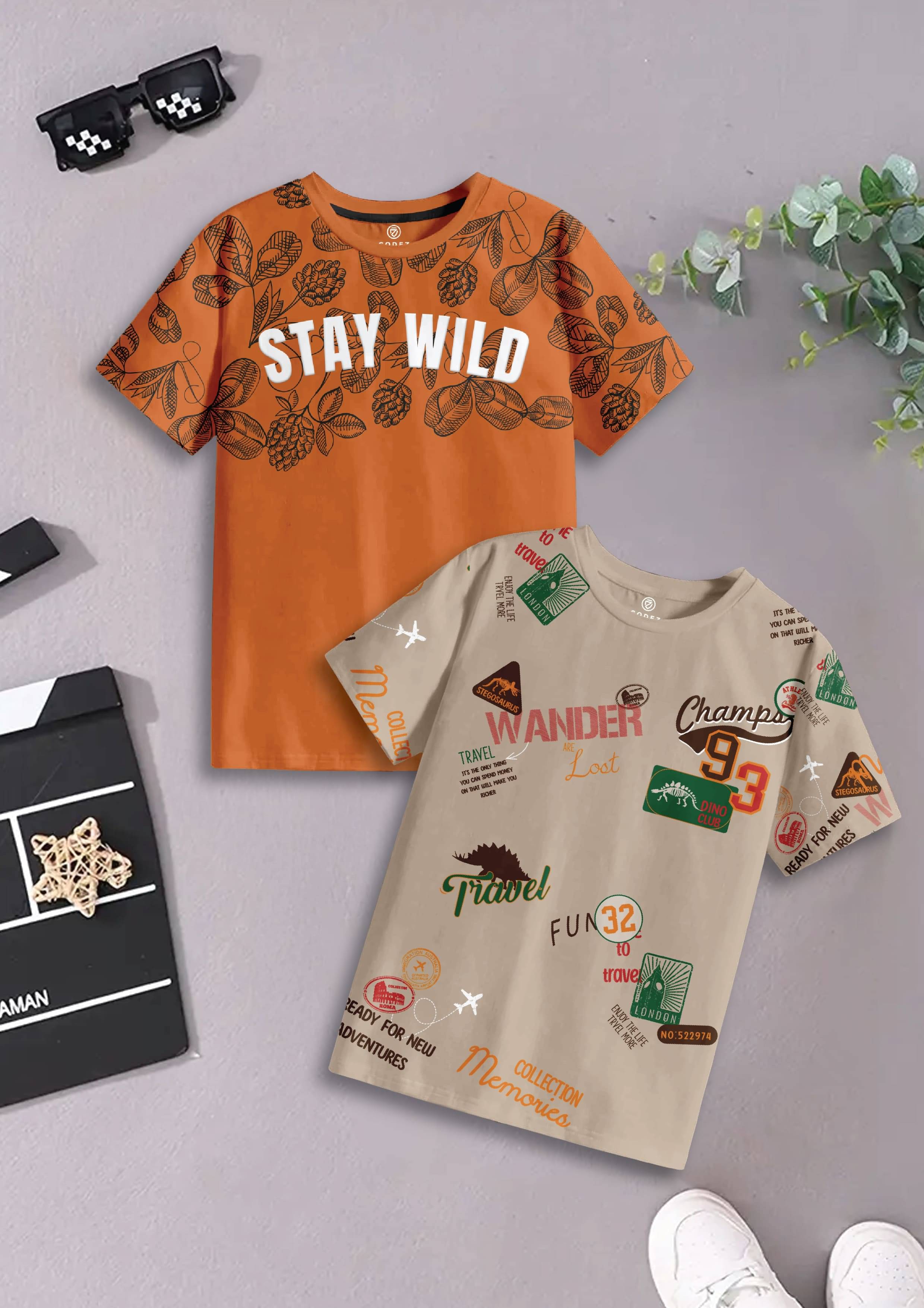     			CODEZ Pack of 1 Boys Cotton T-Shirt ( Multicolor 1 )