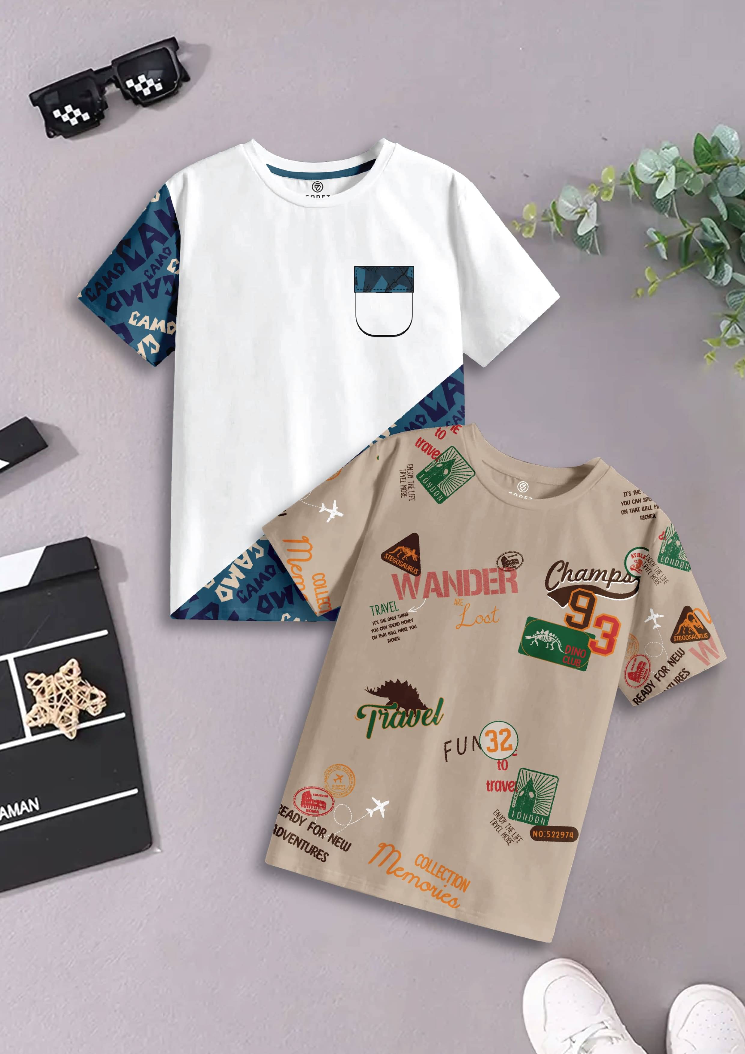    			CODEZ Pack of 2 Boys Cotton Polo T-Shirt ( Multicolor 7 )