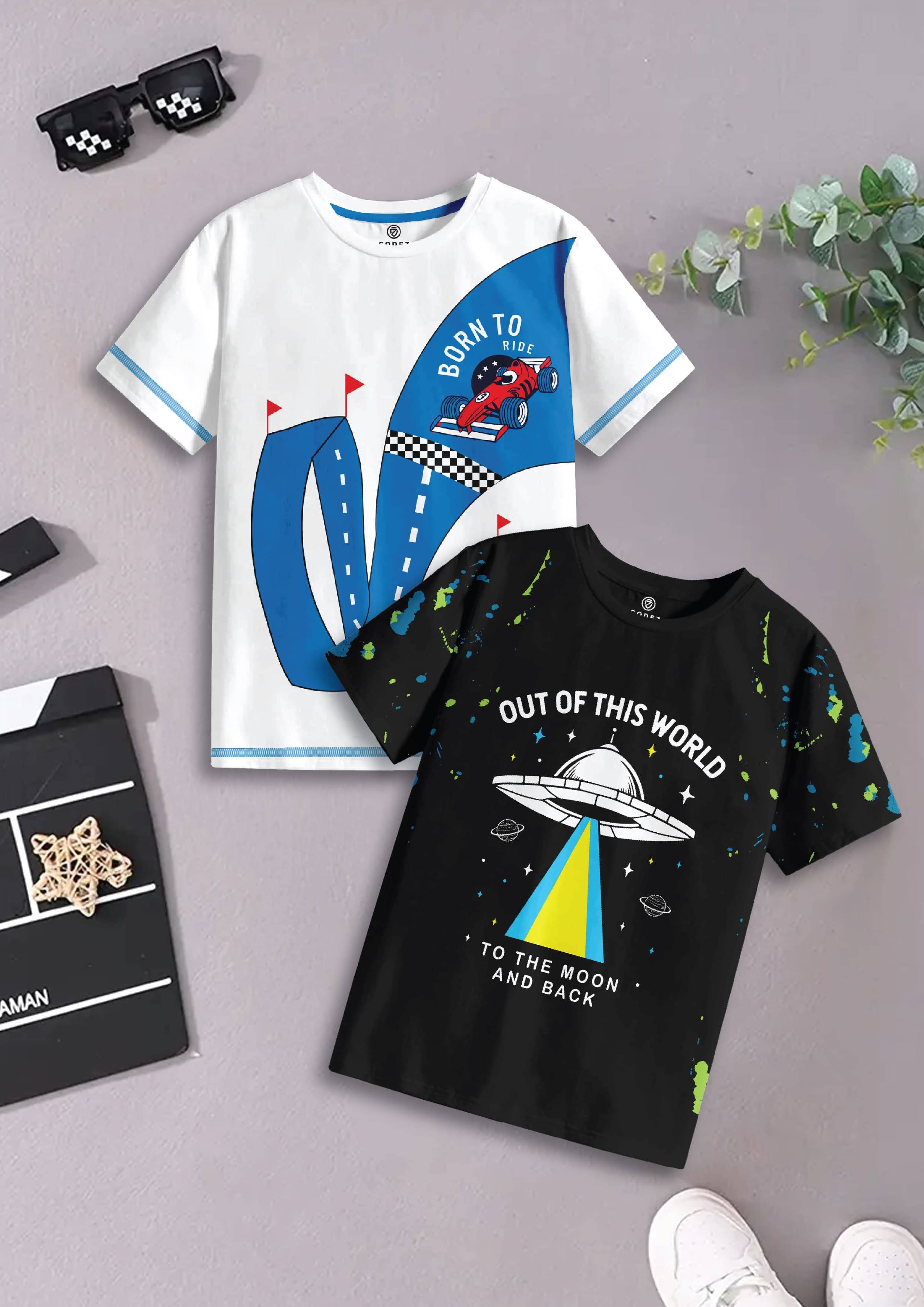     			CODEZ Pack of 1 Boys Cotton T-Shirt ( Multicolor 11 )