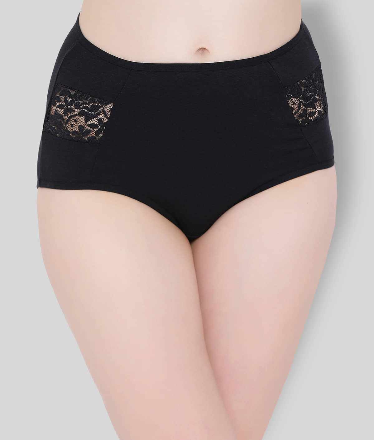Clovia Cotton Solid Women's Hipsters ( Black )