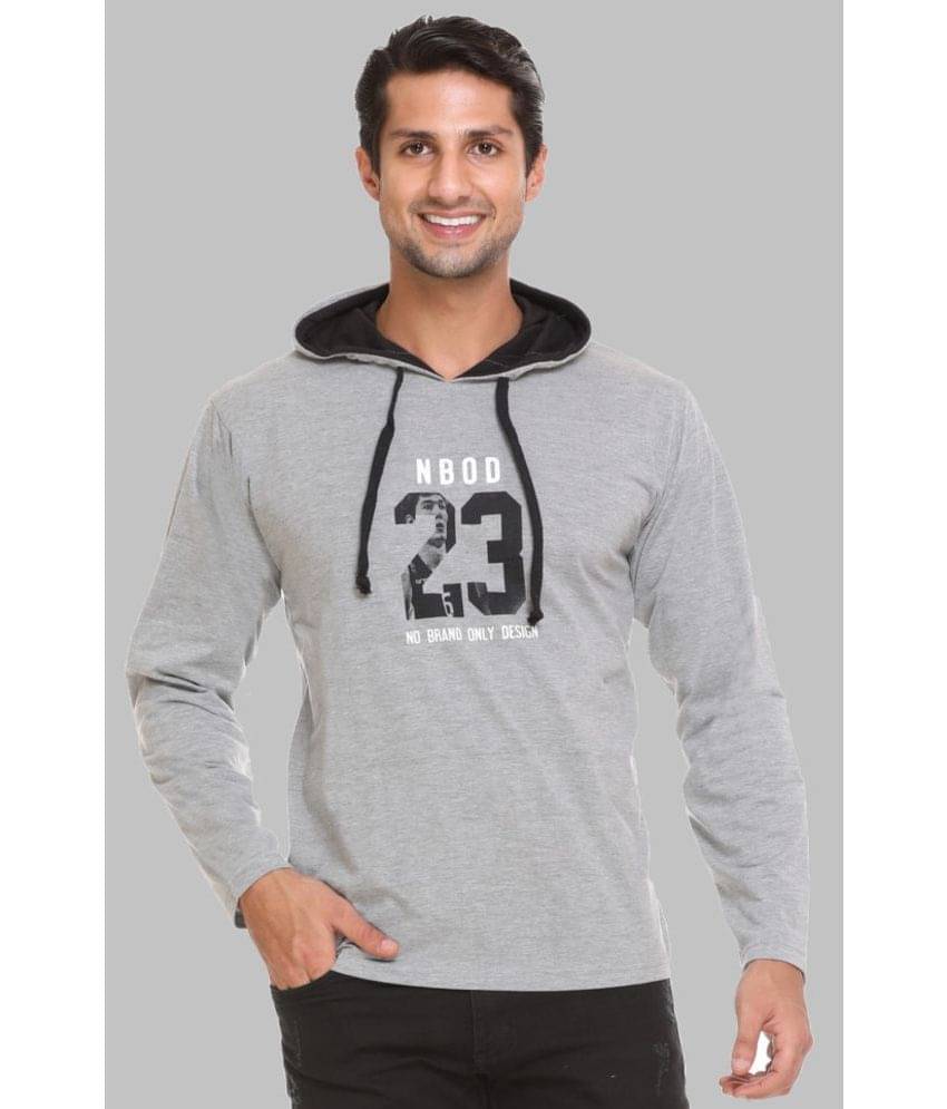     			HVBK - Grey Cotton Blend Regular Fit Men's T-Shirt ( Pack of 1 )