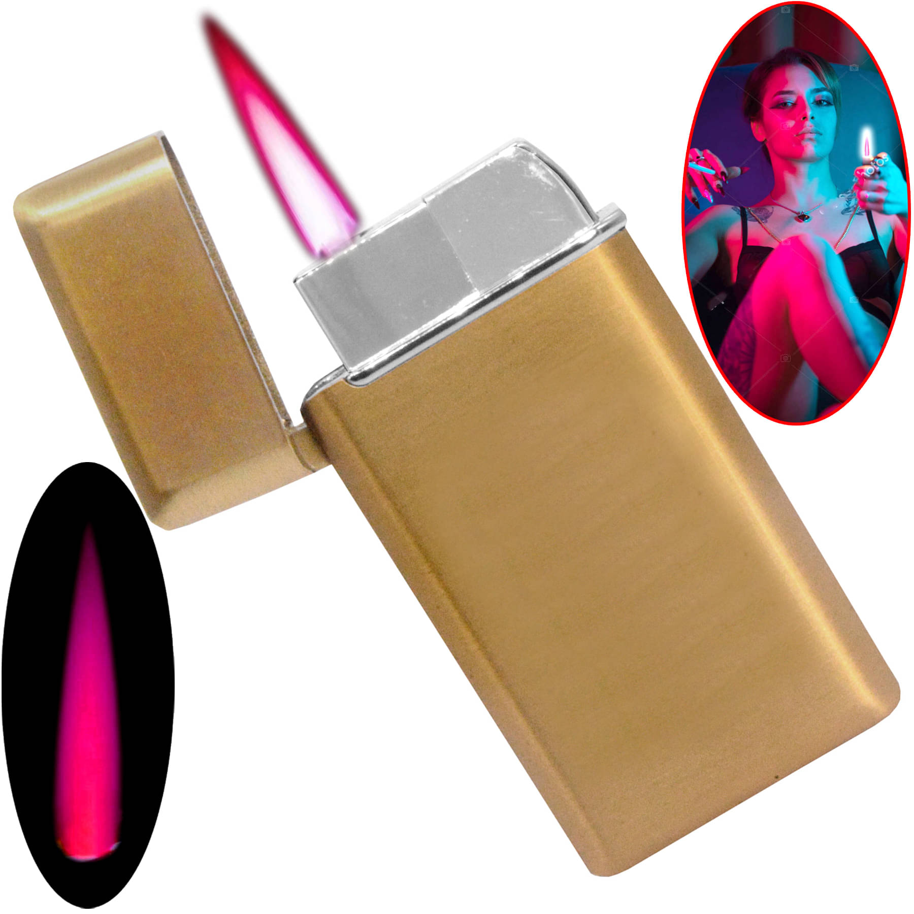     			JMALL Gold Aluminium Cigarette Lighter ( Pack of 1 )