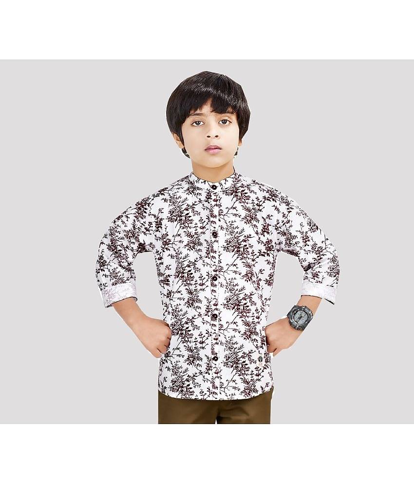 Made In The Shade Pack of 1 Boys 100% Cotton Full Sleeves Shirt ( Maroon )